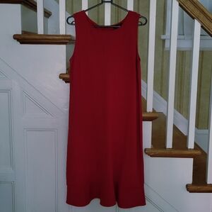 LANDS END Red Sleeveless Ponte Dress Size 8